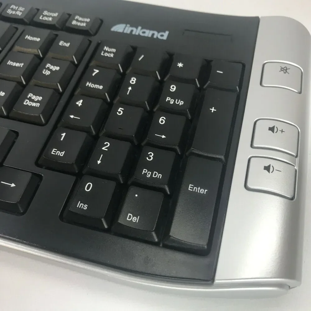 Inland Pro 60178 2.4GHz 118-Key Wireless Multimedia Keyboard BLACK Great Cond...